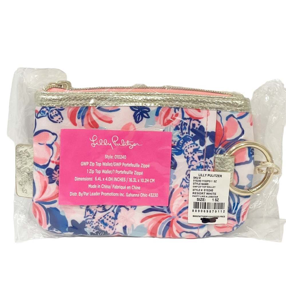 Lilly Pulitzer Printed‎ Zip Top Wallet NEW Wristlet